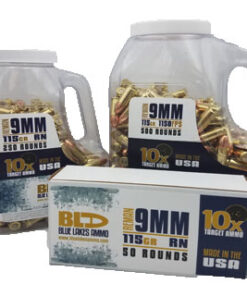 Blue Lakes Ammo 9mm 115gr RN – 500 Rounds